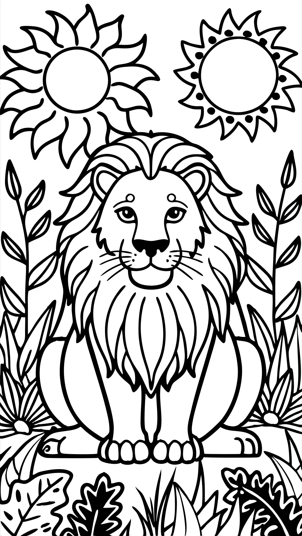 Page de couleur de la garde du lion